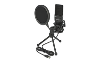 Delock Kondensatormikrofon USB für Gaming & Podcasting