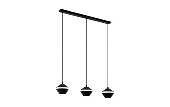 EGLO Leuchten Pendelleuchte PERPIGO 3x GU10, Schwarz/Weiss