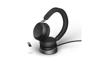Jabra Headset Evolve2 75 Duo MS Schwarz, USB-A, inkl. Ladestation