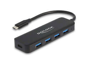 Delock 4x USB Typ-A + 1x USB Typ-C Power Delivery