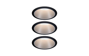 Paulmann Einbauspot Cole Coin 3-Stepdim Set, 18W,2700K,Schwarz/Silber