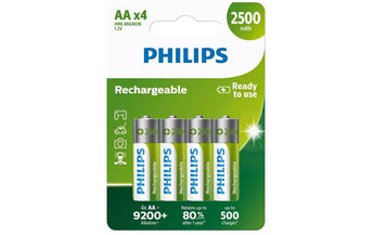 Philips Akku Rechargeable NiMH AA 2500 mAh, 4 Stück