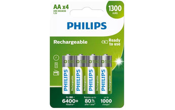 Philips Akku Rechargeable NiMH AA 1300 mAh, 4 Stück