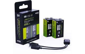 Verico Akku PP3 Li-Ion 9V E-Block mit USB-C 500 mAh, 2 Stück