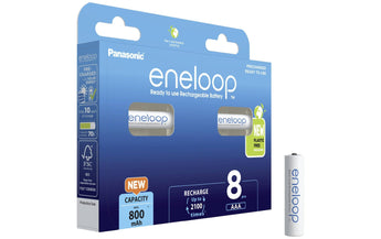 Panasonic Akku Eneloop BK-4MCDE/8BE NiMH AAA 800 mAh, 8 Stück