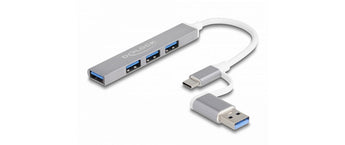 Delock USB-Hub USB – C / USB – A zu 3x USB 2.0 + 1x USB 5 Gbps