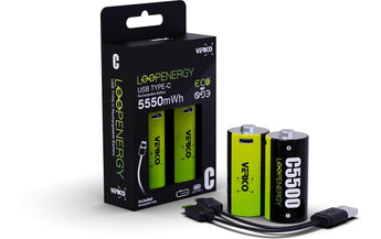 Verico Akku Li-Ion C mit USB-C 3700 mAh, 2 Stück