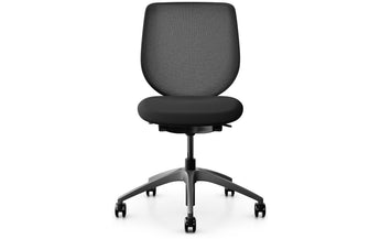 Giroflex Bürostuhl 313 mit Netzrücken, ohne Armlehnen, Schwarz