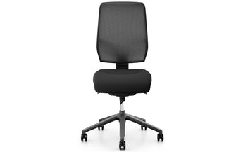Giroflex Bürostuhl 68 mit Netzrücken, ohne Armlehnen, Schwarz