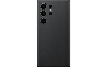 Samsung Back Cover Vegan Leather Galaxy S24 Ultra Schwarz