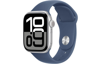 Apple Watch Series 10 42 mm LTE Alu Silver Sport Denim S/M