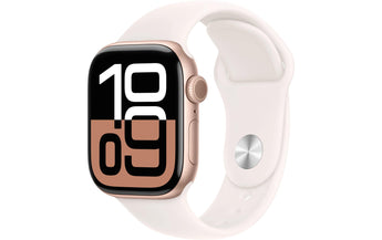 Apple Watch Series 10 42 mm GPS Alu Roségold Sport Weiss S/M