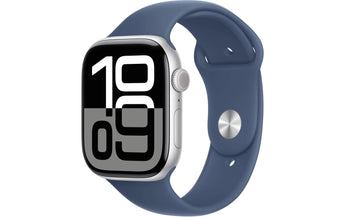 Apple Watch Series 10 46 mm LTE Alu Silber Sport Denim M/L