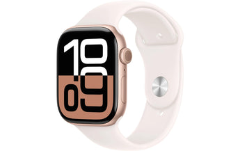Apple Watch Series 10 46 mm Alu Rose Gold Sport Weiss S/M