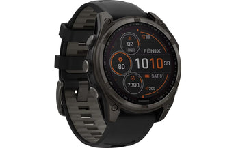 GARMIN Sportuhr Fenix 8 Solar Sapphire, 47 mm Schwarz