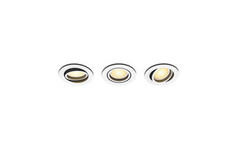 Philips Hue White Ambiance Milliskin Einbauspot 3er-Pack Rund Weiss