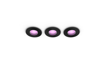 Philips Hue White & Color Ambiance Xamento Einbauspots 3er-Pack Schwarz