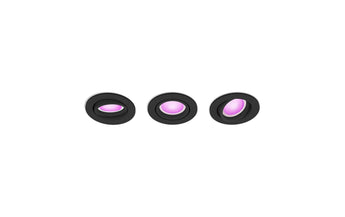 Philips Hue White & Color Ambiance Centura Einbauspot 3er- Pack Schwarz