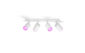 Philips Hue White & Color Ambiance Fugato 4er-Spot Weiss