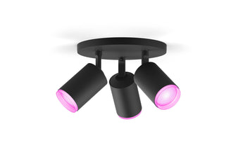 Philips Hue White & Color Ambiance Fugato 3er-Spot Schwarz