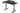 Ultradesk Gaming Tisch Highlander Schwarz