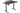 Ultradesk Gaming Tisch Highlander Schwarz