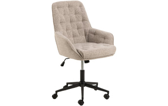 AC Design Bürostuhl Erik, mit Polsterrücken und Armlehnen, Beige