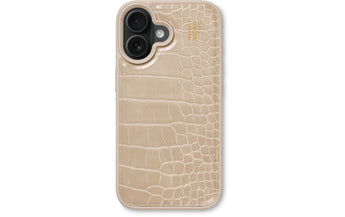 Ideal of Sweden Back Cover Croco iPhone 16 Beige