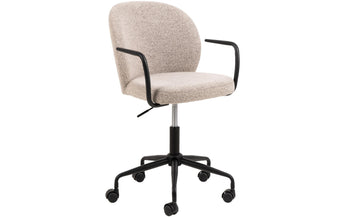 AC Design Bürostuhl Patricia, mit Polsterrücken und Armlehnen, Beige