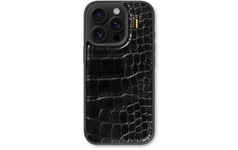 Ideal of Sweden Back Cover Croco iPhone 16 Pro Schwarz