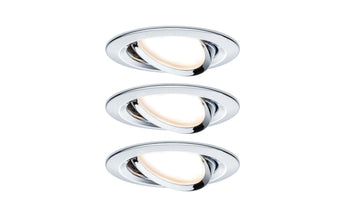 Paulmann Einbauspot Nova Coin 3-Stepdim Set, 3 x 6 W, 2700 K, Chrom