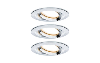 Paulmann Einbauspot Nova Plus Coin Set, 3 x 6 W, 2700 K, Chrom