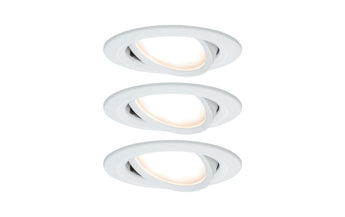 Paulmann Einbauspot Nova Coin Set, 3 x 6 W, 2700 K, Weiss