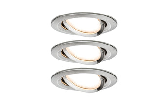 Paulmann Einbauspot Nova Coin Set, 3 x 6 W, 2700 K, Eisen