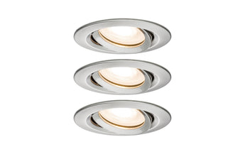 Paulmann Einbauspot Nova Plus Set, 3 x 7 W, 2700 K, Eisen