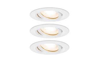 Paulmann Einbauspot Nova Plus Set, 3 x 7 W, 2700 K, Weiss