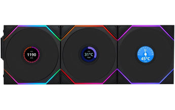 Lian Li Uni Fan TL LCD Wireless Reverse 3er Pack,inkl.Controller