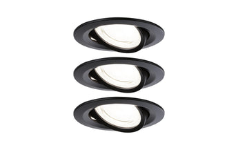 Paulmann Einbauleuchte LED Nova Plus 3-Set Schwarz