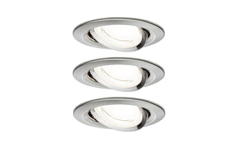 Paulmann Einbauleuchte LED Nova Plus 3-Set Eisen gebürstet