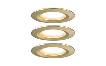 Paulmann Einbauleuchte LED Nova Coin Basisset starr 3-Step-Dim Gold