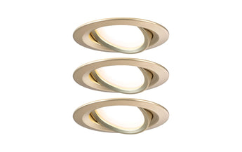 Paulmann Einbauleuchte LED Nova Coin Basisset schwenkbar 3er-Set Gold