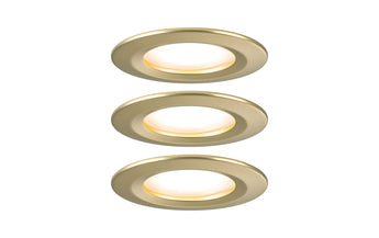 Paulmann Einbauleuchte LED Nova Coin Basisset starr 3er-Set Gold