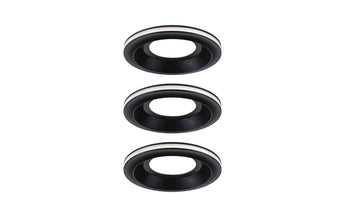 Paulmann Einbauleuchte LED Sormus 3er-Set Schwarz