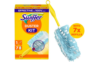 Swiffer Staubmagnet mit Griff 7 Stück, Blau/Gelb