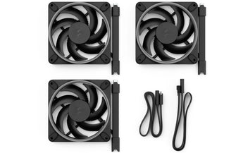 Fractal Design PC-Lüfter Momentum 12 RGB Schwarz, 3er Pack