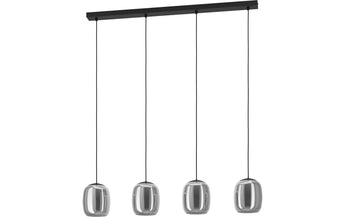 EGLO Leuchten Pendelleuchte CIAMPINO schwarz exkl. E27 4x28W