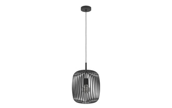 EGLO Leuchten Pendelleuchte ROMAZZINA schwarz E27