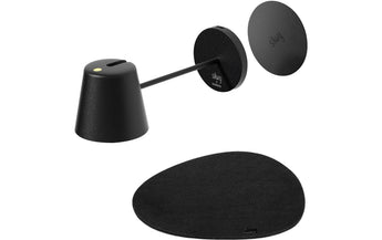 Silwy Magnet-Leuchte Portofino Black inkl. Platzset und Pad