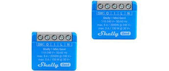 Shelly WLAN-Schaltaktor 1 Mini Gen4 x 2 Blau