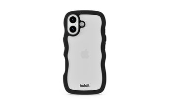 Holdit Back Cover Wavy iPhone 17 Transparent/Schwarz